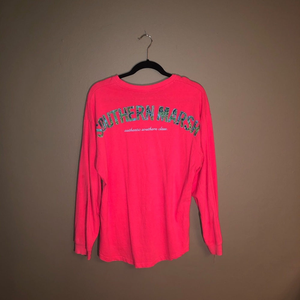 Hot pink southern marsh graphic tee